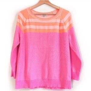 Madewell neon crew neck sweater
